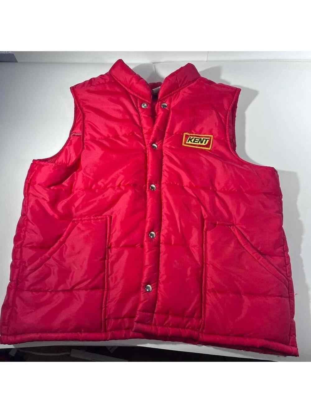 Vintage 80s Swingster Red Kent puffer vest size xl